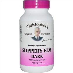 Christopher's Original Formulas, Кора вяза ржавого, 400 мг, 100 растительных капсул