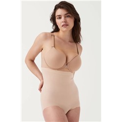 Braga moldeadora de talle alto nude. SPANX