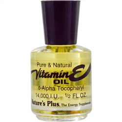 Nature's Plus, Масло с витамином Е, 14,000 IU, 1/2 жидких унций
