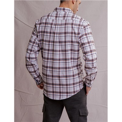 WHITE LABEL RECYCLED PLAID SHIRT
