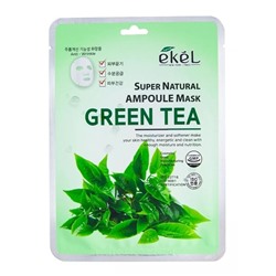 EKEL Green Tea Premium Vital Mask Pack Антивозрастная тканевая маска для лица с экстрактом зелёного чая 25мл
