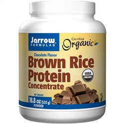 Jarrow Formulas, Белковый концентрат из органического коричневого риса, со вкусом шоколада, порошок, 18,8 унций (532 г)