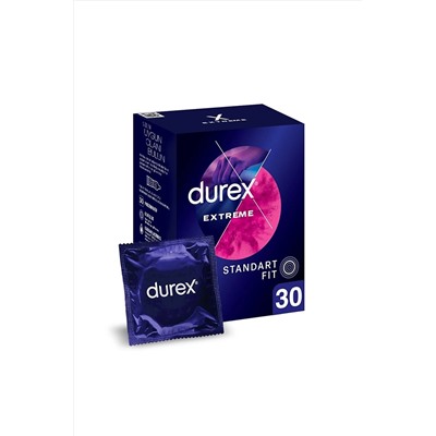 Durex Extreme 30lu Geciktiricili ve Tırtıklı Prezervatif 5052197059649
