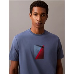 Contrast Shadow Graphic Classic Crewneck T-Shirt