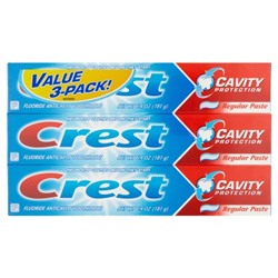 Зубная паста Crest Cavity Protection Toothpaste, 6.4 oz, (Pack of 3)