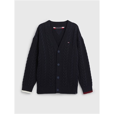 TOMMY HILFIGER KIDS' CLASSIC CABLE CARDIGAN