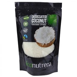 ECONUTRENA Organiс low fat Coconut flakes Кокосовая стружка жирность 45% дой-пак 250г