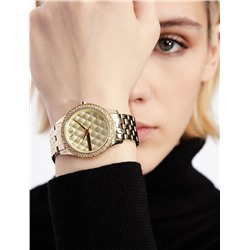 QUILTED STYLE STAINLESS STEEL WATCH