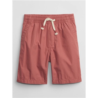 Kids Poplin Pull-On Shorts with Washwell