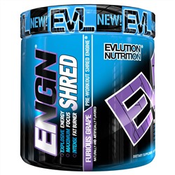 EVLution Nutrition, ENGN Shred, средство активизации перед тренировкой, яростный виноград, 7,8 унц. (222 г)