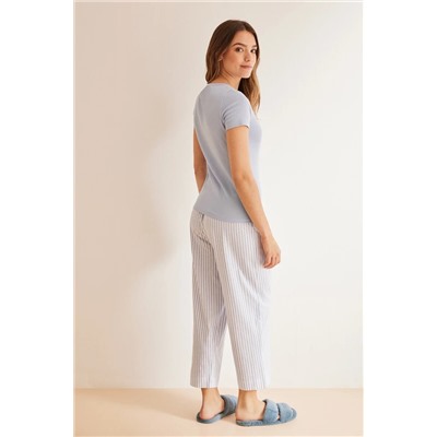 Women'secret Pijama estampado rayas azul