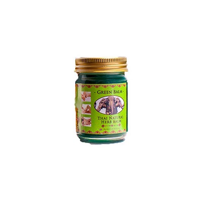 Зеленый тайский бальзам со слоном 50 гр / Thai Natural Herb green balm 50 g