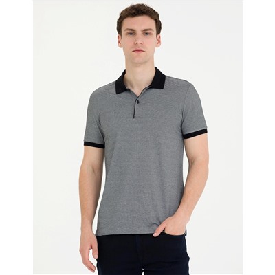 Siyah Slim Fit Polo Yaka Tişört