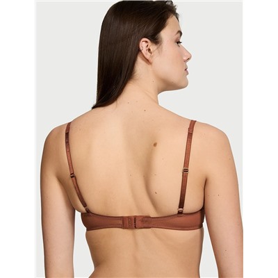 Smooth Logo Embroidery Lightly Lined Balconette Bra