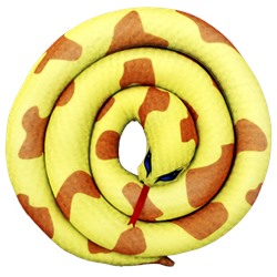 Игрушка Змея спираль желтая