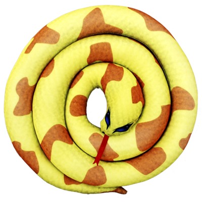 Игрушка Змея спираль желтая
