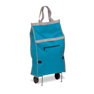Honey Can Do Fabric Bag Rolling Cart with 2 Rollers and Handle, Multiple Colors