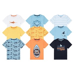lupilu® Kleinkinder Jungen T-Shirt, 3 Stück, aus reiner Baumwolle
