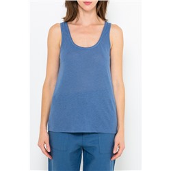 Camiseta de tirantes de lino Azul