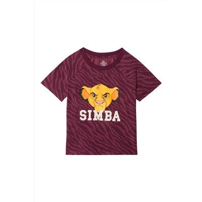 Camiseta Simba El Rey León Disney Simbtigriz - Burdeos