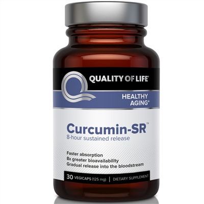 Quality of Life Labs, Куркумин-SR, здоровое старение, 125 мг, 30 вегетарианских капсул