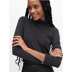 Unifarbenes Turtleneck-Top