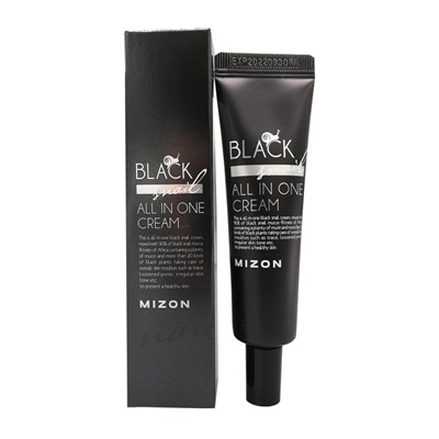 MIZON Black Snail All In One Cream (tube) Крем для лица с экстрактом черной улитки 35мл