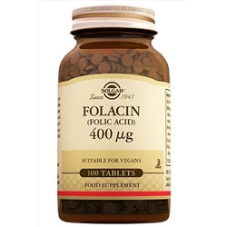 Solgar Folic Acid (folacin) 400 Mcg 100 Tablet (folik Asit ) hizligeldicom002478