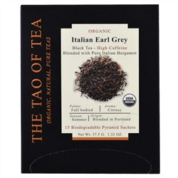 The Tao of Tea, Органический Italian Earl Grey, 15 пирамидок, 1,32 унц. (37,5 г)