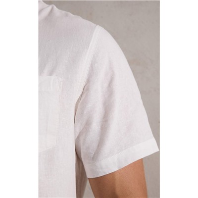 Рубашка к/р лен F111-0450 white
