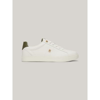 Monogram Plaque Leather Sneaker