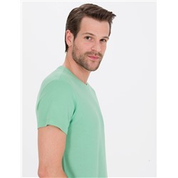 Açık Yeşil Slim Fit Basic Tişört