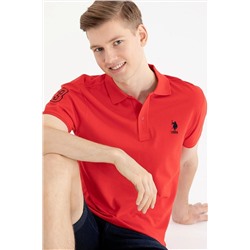 U.S. Polo Assn. Erkek Kırmızı Polo Yaka Basic T-shirt 50264891-VR049