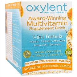 Vitalah, Oxylent, Multivitamin Supplement Drink, Sparkling Mandarin, 30 Packets, 0.22 oz (6.2 g) Each