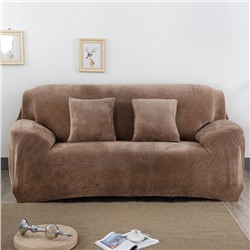 Чехол для дивана "все включено", плюшевый, утолщенный, нескользящий, для одного трехместного