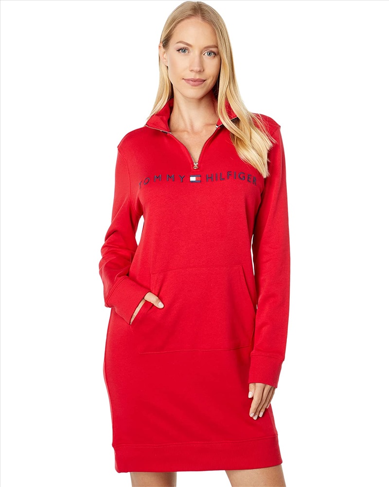 Tommy Hilfiger Funnel Neck Sweatshirt Dress