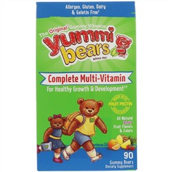 Hero Nutritional Products, Yummi Bears, Complete Multi-Vitamin, Sour, 90 Gummy Bears