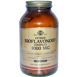 Solgar, Комплекс биофлавоноидов цитрусовых, 1000 мг, 250 таблеток