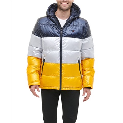 tommy hilfiger yellow puffer jacket