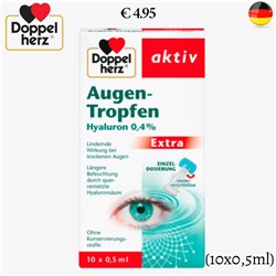 Augen-Tropfen Hyaluron 0,4% Extra (10x0,5ml), 10 St