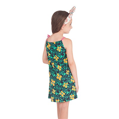 Green Floral Swing Dress - Toddler & Girls