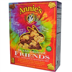 Annie's Homegrown, Печенья в форме кроликов Graham Friends, с медом, шоколадом и шоколадной крошкой,  10 унций (283 г)