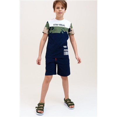Комплект трикотажный для мальчиков: фуфайка (футболка), шорты PLAYTODAY #861082