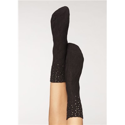 Kurze Socken mit Strass