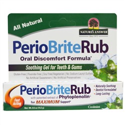 Nature's Answer, PerioBriteRub, успокаивающий гель для зубов и десен, прохладная мята, 0,5 унции (14,2 г)
