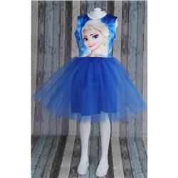 Niliya çocuk giyim Kız Çocuk Mavi Elsa Tütü Elbise ncg14000