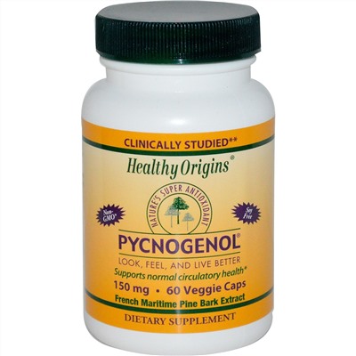 Healthy Origins, Пикногенол, 150 мг, 60 капсул