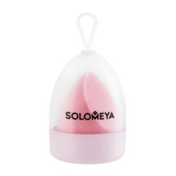 [SOLOMEYA] Спонж для макияжа ВЕЛЬВЕТОВЫЙ косметический ПЕРСИК Microfiber Velvet Sponge Peach, 1 шт