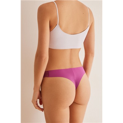 Tanga Clean Cut encaje morado