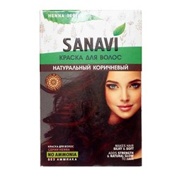 SANAVI Hair dye Natural brown Краска для волос Натуральный коричневый 75г